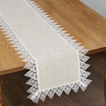 Imagem de Caminho de Mesa Retangular 40x225cm 1215 - Rafimex, Bege