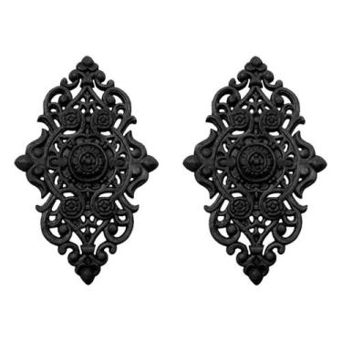 Imagem de Kit 2 Floroes Grandes de Ferro Fundido para Decoracao de Ambientes Pre