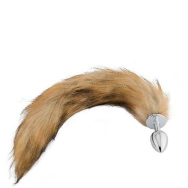 Imagem de Plug anal em metal 7x2,8cm com cauda de 40cm raposa - Essence Sex Shop
