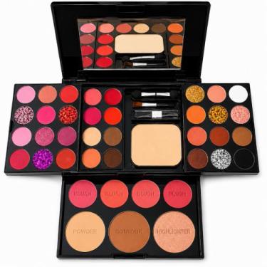 Imagem de kit de Maquiagem Profissional Completo Com Pincel e Espelho Adulto inf