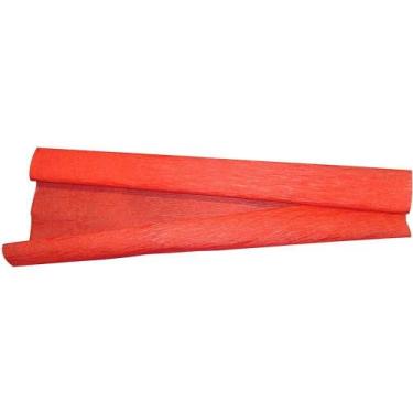 Imagem de Papel Crepom 48CM X 2M Vermelho Pacote com 10 Unidades - VMP