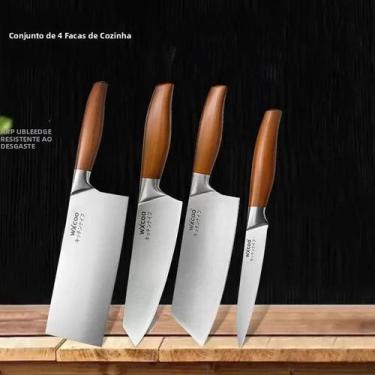 Imagem de Faca Profissional De Chef Japonês Em Aço Inoxidável Para Cortar, Desos