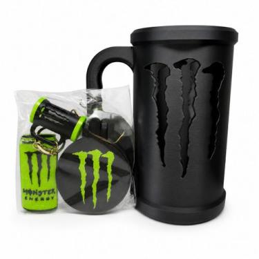 Imagem de Porta lata energetico 473 ml kit chaveiro tampa abridor - Monster, Pre