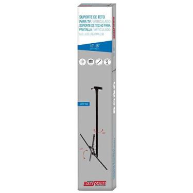 Imagem de Suporte de teto para TV de LED 10 a 55, Giro 360º - Branco - Brasforma