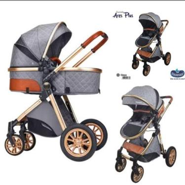 Imagem de Carrinho de passeio p/ bebe 6 em 1-modelo europeu c/moises reversivel-