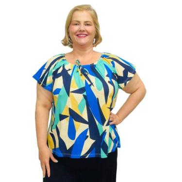 Imagem de Blusa Feminina Ciganinha Manga Curta Estampada - estampa 04 - g4 - Coa