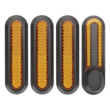 Imagem de Conjunto de 4 cubos de roda de scooter elétrico, forquilha, tiras reflexivas, tampa decorativa do lado da roda com parafusos compatível com M365 / PRO / PRO2 / 1S / Lite / G30 Max