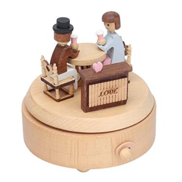 Imagem de Presente de caixa de música, caixa de música decorativa romântica para presente de dia dos namorados(Encontro doce)