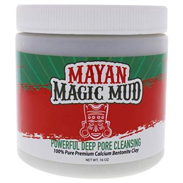 Imagem de Mayan Magic Mud - Powerful Deep Pore Cleansing Clay - Argila de cálcio bentonita 100% pura premium - extrai impurezas profundas sob a superfície - hidratante - amaciando e suavizando - 16 onças/473 ml