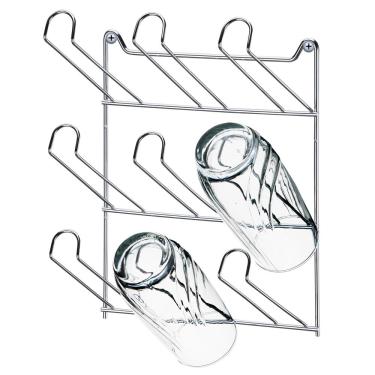 Imagem de Suporte de Parede para 9 Copos Utimil em Aço Cromado 