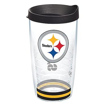 Imagem de Tervis Feito nos EUA com parede dupla NFL Pittsburgh Steelers Arctic Copo isolado mantém as bebidas frias e quentes, 473 ml, transparente