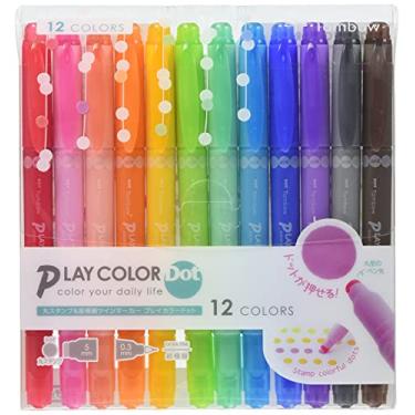 Imagem de Tombow Caneta esferográfica à base de água, conjunto de 12 cores (GCE-011)