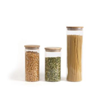 Imagem de Kit Potes Hermeticos Vidro Circular 2000/1100/800Ml - 3Pçs