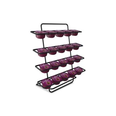 Imagem de Organizador Suporte Porta 20 Cápsulas 3 Corações Black Preto Fosco - 1455 Stolf