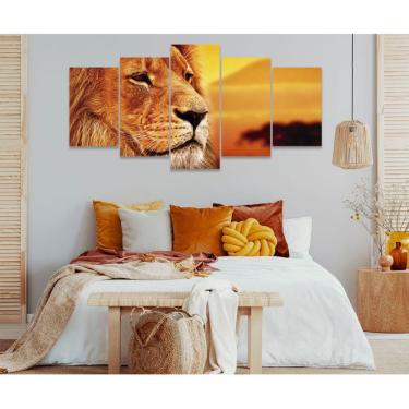Imagem de Quadro Decorativo Sala Quarto Escritório Leão Face