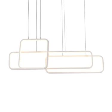 Imagem de Lustre Pendente Quality Recto 1446 Led Bivolt Branco