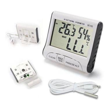 Imagem de Termômetro Freezer Geladeira Higrômetro Umidade Ar Envio Já