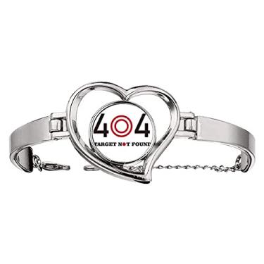 Imagem de N/A N/A Bracelete com pingente de coração joia de coração com tema Art Deco da Bull Eye Miss Target, medium, metal
