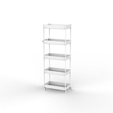 Imagem de Estante Multiuso com Rodas 5 Níveis Branco Just Home Collection
