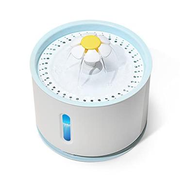 Imagem de Mingzhe Fonte de água automática para animais de estimação com LED elétrico USB cão gatos animais de estimação mudo bebedouro comedouro tigela