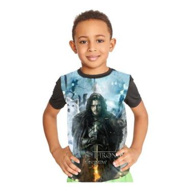 Imagem de Camiseta Infantil Game Of Thrones Jon Snow Ref:34 - Smoke