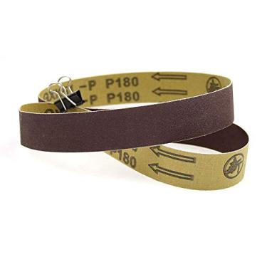 Imagem de 10 peças 25 * 762mm óxido de alumínio cintas abrasivas para polimento de moagem de metal macio de madeira, p120,762x25mm