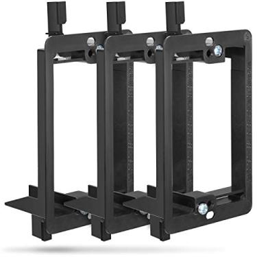 Imagem de Fosmon Suporte de montagem de baixa tensão (1 grupo, pacote com 3), caixa de parede de baixa tensão, placa de parede de grupo único para fios de telefone, cabos de rede, HDMI, coaxial, cabos de