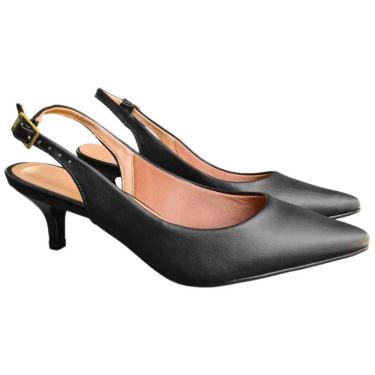 Imagem de Sapato Scarpin Feminino Casual Social Bico Fino Salto Baixo Vizzano 1122.806