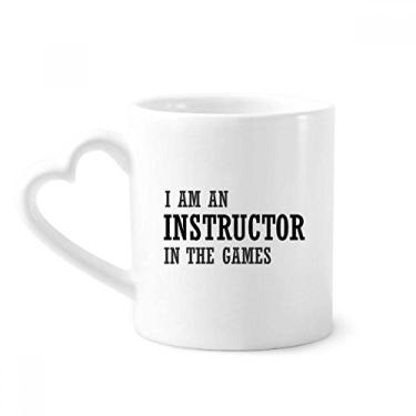Imagem de Caneca I Am An Instructor In The Games Caneca de café cerâmica copo de coração de vidro