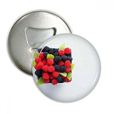 Imagem de Foto de frutas vermelhas temperadas abridor de garrafas ímã de geladeira emblema multifuncional