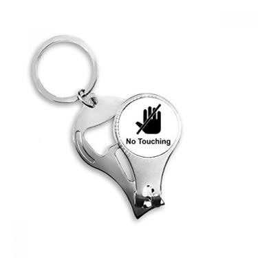 Imagem de Chaveiro abridor de garrafa cortador de unhas com símbolo de aviso