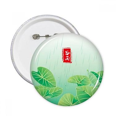 Imagem de Emblema circular Grain Rain Twenty Four Solar Term Pinos redondos Emblema Acessório Decoração 5 peças