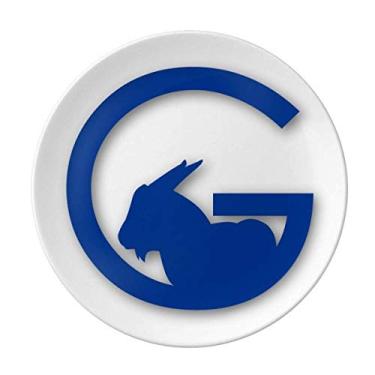 Imagem de Goats Watch Grassland Prato decorativo de porcelana Salver Louça Prato de jantar