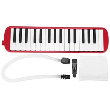Imagem de Piano melodica portátil durável conveniente para carregar para iniciantes (vermelho)