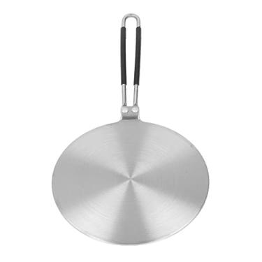 Imagem de Zerodis Placa de fogão elétrica a gás, disco de interface de indução de 19,5 cm com aquecimento uniforme placa adaptadora de fogão de indução de aquecimento fácil de segurar placa conversor difusor de calor para cozinha