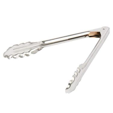 Imagem de Edlund Tongs, pinça de salada comercial de cozinha, pinças de gravidade, aço inoxidável de 23 cm de serviço pesado - 4409 HDL NO INTERLOCK MECHANISM