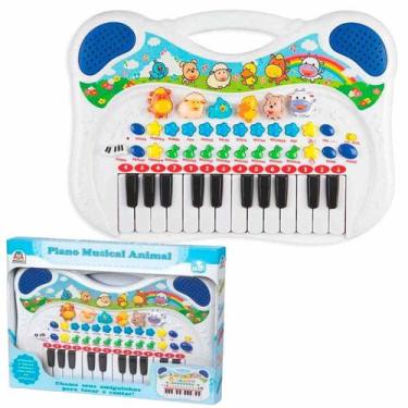 Piano Infantil 31 Teclas Vários Sons Vermelho MyMusic Center em Promoção na  Americanas