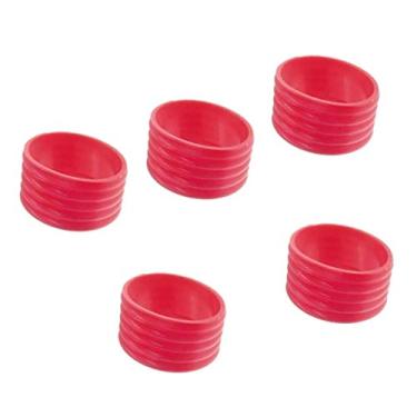 Imagem de YIJU Anel de Aperto de Raquete Elástico de 5 Peças Anel de Aperto de Silicone para Badminton - Vermelho