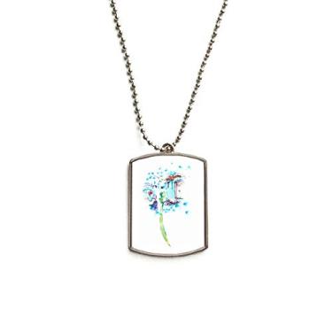 Imagem de DIYthinker Dente-de-leão Cabine Vaso de Mesa Pintura Aquarela Corrente de Aço Inoxidável Pingente Colar para Animais de Estimação