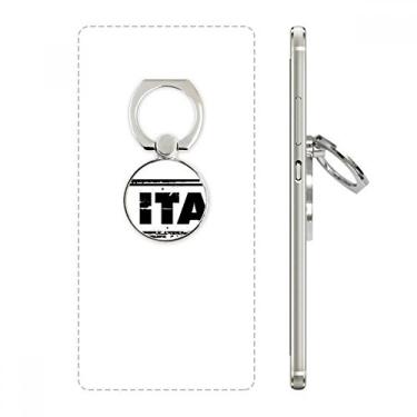 Imagem de Suporte de anel de telefone com ilustração de coração I Love Italy com laço ajustável