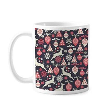 Imagem de Árvore de Natal de cervo, presente art déco, caneca moderna de cerâmica café xícara de porcelana louça
