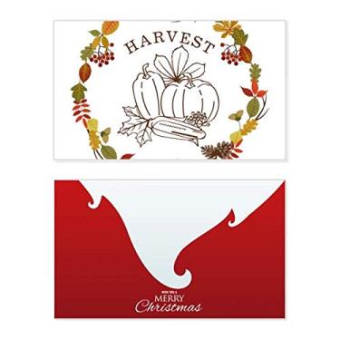 Imagem de Folha com estampa de guirlanda de Dia de Ação de Graças, feriado, cartão de felicitações, mensagem de Natal