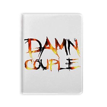 Imagem de Diário de capa macia com citação Damn Couple Art Deco para presente moderno