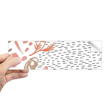 Imagem de DIYthinker Arte abstrata padrão de plantas retangular para-choque adesivo para janela notebook