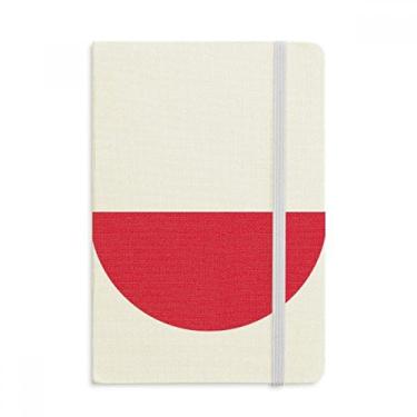 Imagem de Caderno com a bandeira nacional da Polônia com estampa de símbolos europeus, capa dura para diário clássico A5