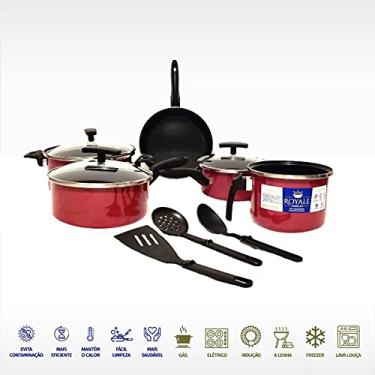 Imagem de Jogo De Panelas 8 Peças Cerâmica Indução Cooktop Lenha