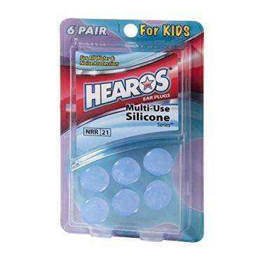 Imagem de Protetores de ouvido de silicone multiuso Hearos, 6 pares, infantil