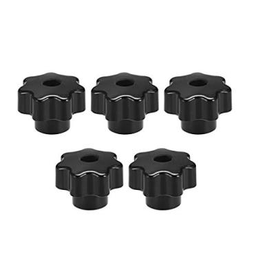 Imagem de uxcell 5 peças de puxador de estrela alça de metal inserção fêmea rosca Bakelite preto, a18092600ux0167, M6 x 39mm