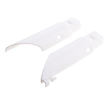 Imagem de FLAMEER 2 peças de proteção de garfo de reposição de plástico para motocicleta frontal proteção contra poeira para Honda CRF50 CRF 50 - Branco