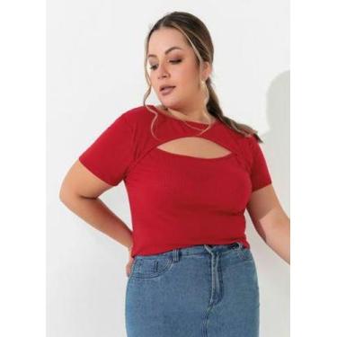 Imagem de Blusa Vermelha Com Recorte Vazado Plus Size - Marguerite